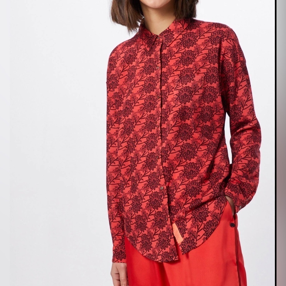 Scotch & Soda|| Red Floral Button Down, Size Small, Worn Once